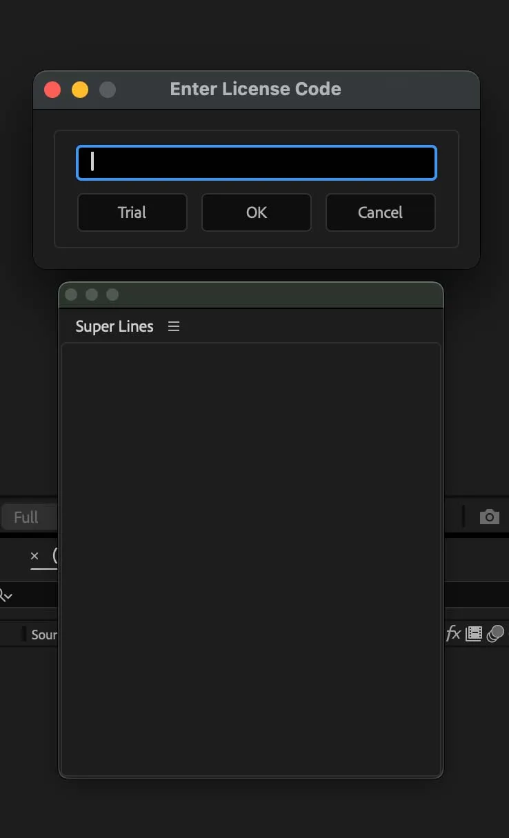 License activation dialog